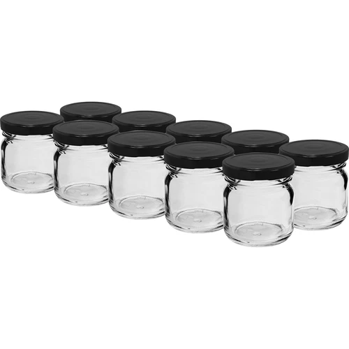 TO-burk 40 ml med svart lock fi 43 - 10 st.