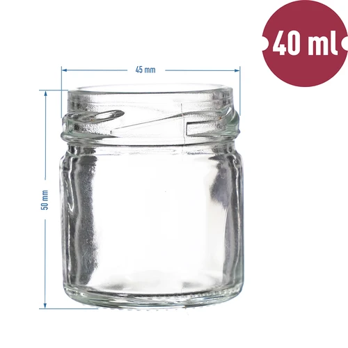 TO-burk 40 ml med svart lock fi 43 - 10 st. - 5