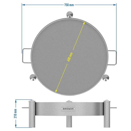Trädgårdseldstad ø 60 cm svetsad - 10