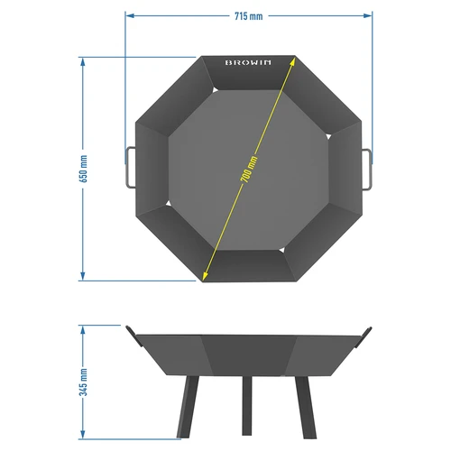 Trädgårdseldstad ø 70 cm - loftstil - 8