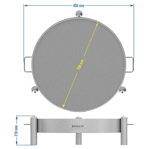Trädgårdseldstad ø 70 cm svetsad - 10