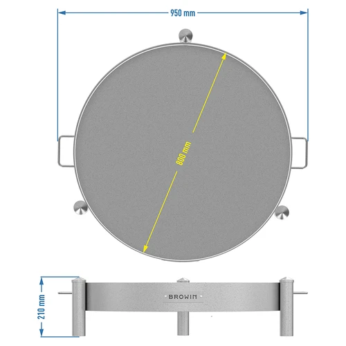 Trädgårdseldstad ø 80 cm svetsad - 10