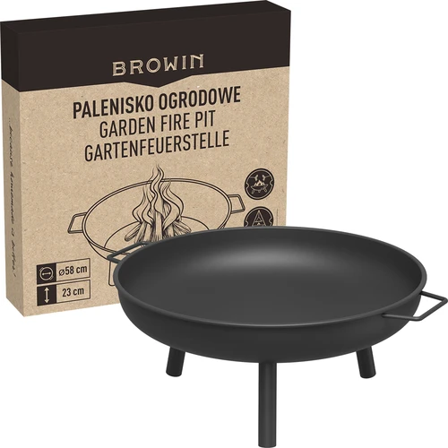Trädgårdseldstad Ø58 cm, rund, eldskål - 8