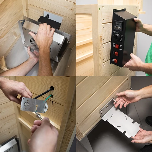 Trädgårdsrökskåp i trä 200 L – dragON Wood 100E med elektrisk värmemodul och styrenhet - 12