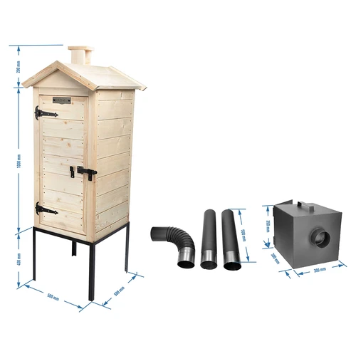 Trärökskåp 100 cm, med eldstad - 7