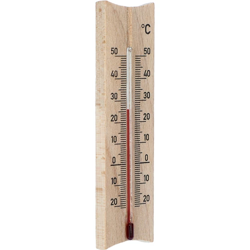 Trärumstermometer (-20 till +50°C), ljusbrun, 15 cm - 2