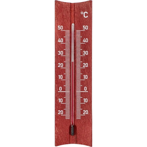 Trärumstermometer (-20 till +50°C), mahognyfärg, 15 cm