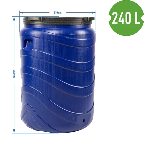 Tunna för inläggningar 240 L blå - 9