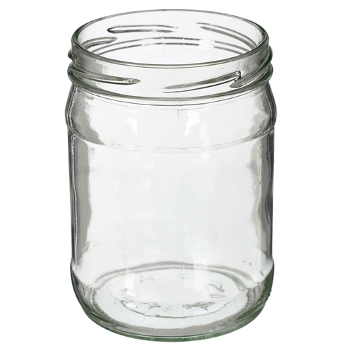 Twist off-burk 500 ml med färgglatt lock fi82/6 - 6 st. - 3