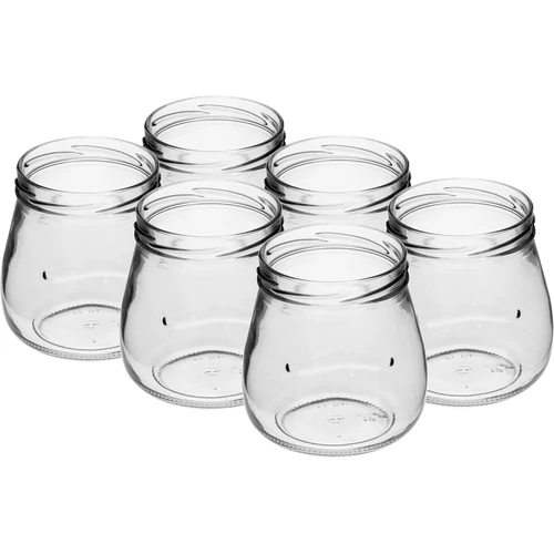 Twist-off burk 500ml "Omvänd Amfora" med färgglatt lock fi 82/6, 6 st. - 4