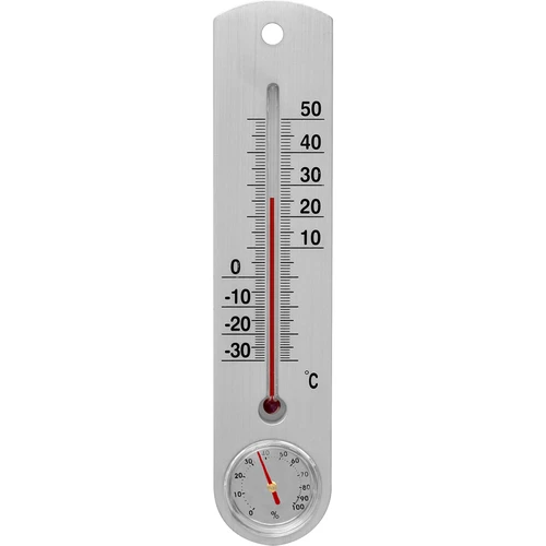 Universell silvertermometer med hygrometer (-30°C till +50°C) 25cm