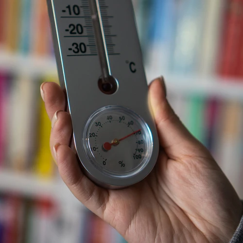 Universell silvertermometer med hygrometer (-30°C till +50°C) 25cm - 4
