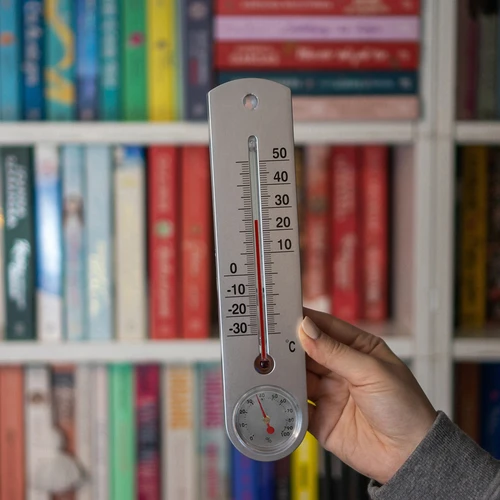 Universell silvertermometer med hygrometer (-30°C till +50°C) 25cm - 3