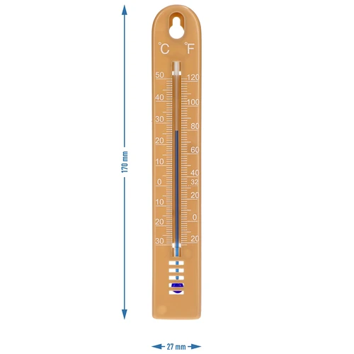 Universell termometer (-30 till +50°C), 17 cm, ljusbrun - 4