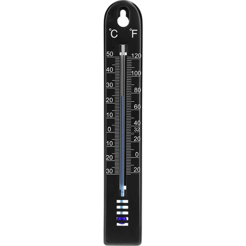 Universell termometer (-30 till +50°C), 17 cm, svart