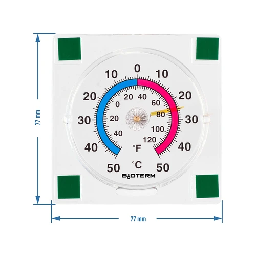 Universell transparent självhäftande termometer (-50°C till +50°C) - 2