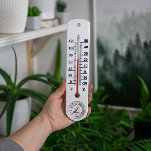 Universell vit termometer med hygrometer (-20°C till +50°C) 25cm - 3