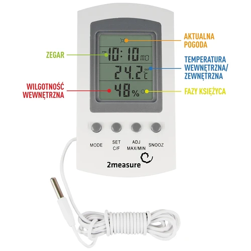 Väderstation – elektronisk, sond, vit - 5