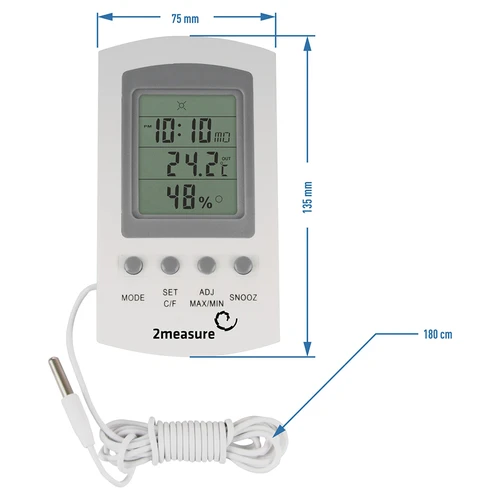 Väderstation – elektronisk, sond, vit - 7