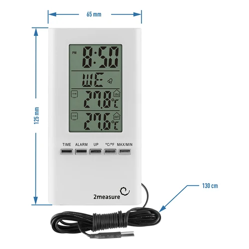 Väderstation – elektronisk, sond, vit - 3