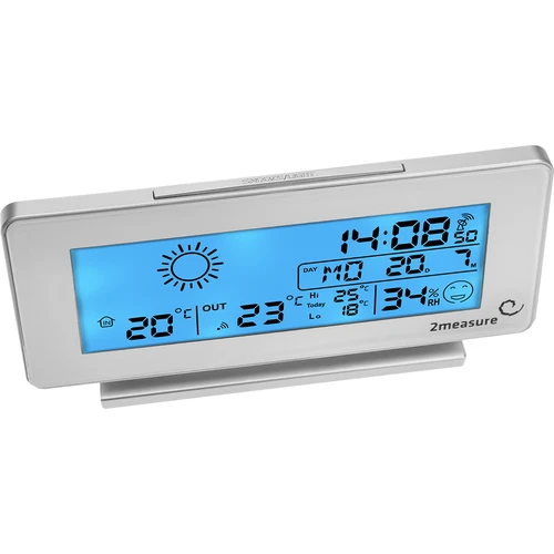 Väderstation RCC, DCF – elektronisk, trådlös, belyst sensor, vit - 3