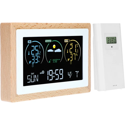 Väderstation (RCC,DCF) - elektronisk, trådlös, belyst, sensor, vit - 2
