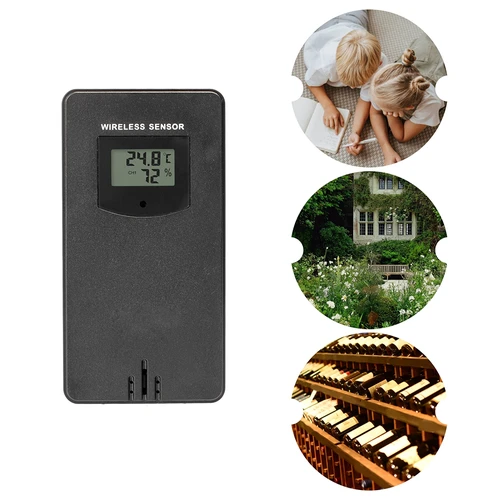 Väderstation RCC – elektronisk, bakgrundsbelyst, trådlös, sensor, svart - 19