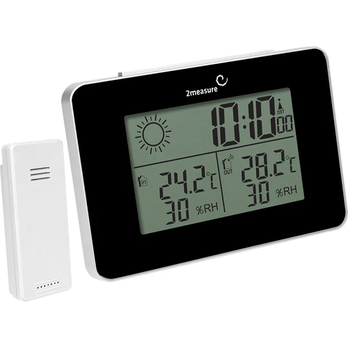 Väderstation RCC – elektronisk, trådlös, belyst sensor, svart