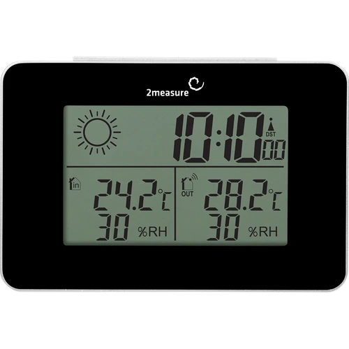 Väderstation RCC – elektronisk, trådlös, belyst sensor, svart - 2