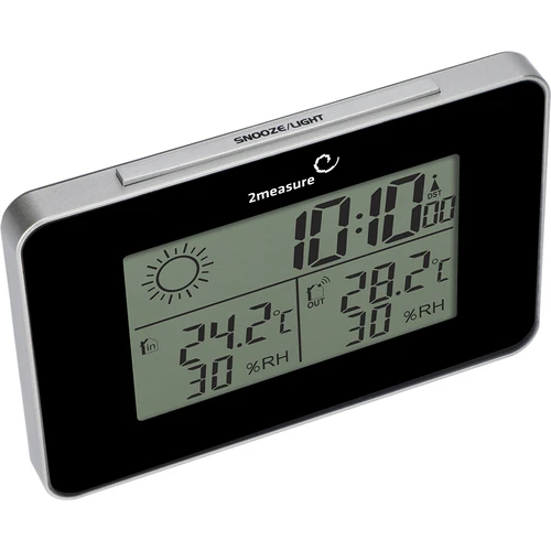 Väderstation RCC – elektronisk, trådlös, belyst sensor, svart - 4