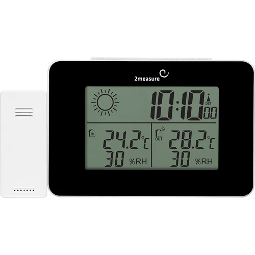 Väderstation RCC – elektronisk, trådlös, belyst sensor, svart - 6
