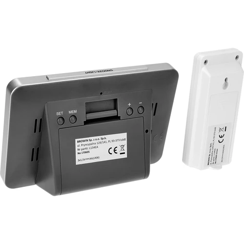 Väderstation RCC – elektronisk, trådlös, belyst sensor, svart - 7