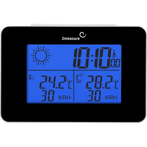 Väderstation RCC – elektronisk, trådlös, belyst sensor, svart - 9