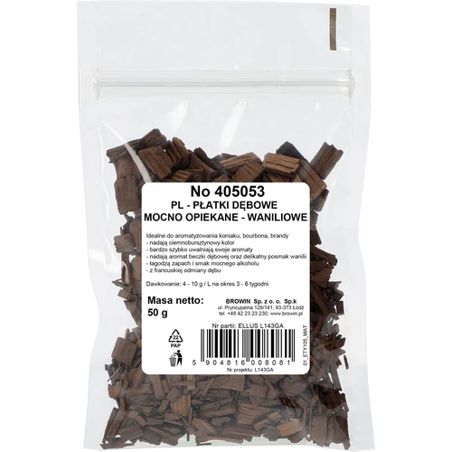 Vanilj ekflingor, starkt rostade, 50 g - 2