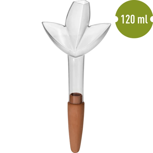 Växtbevattnare – genomskinligt blad med keramisk fot, 120 ml - 2