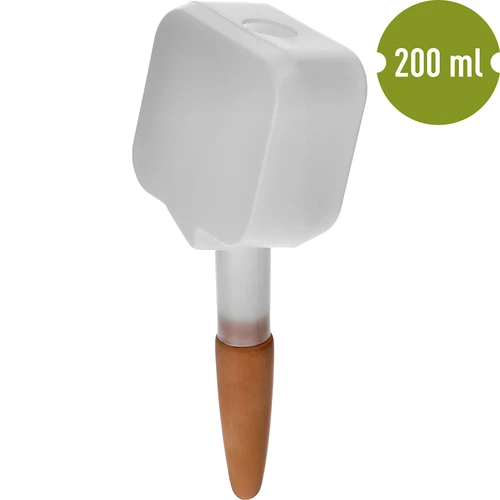 Växtbevattnare - vit tavla med keramisk fot, 200 ml - 2