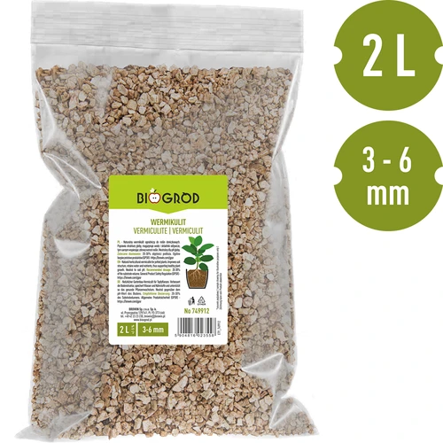 Vermikulit för krukväxter och trädgårdsskötsel, 2 L - 3