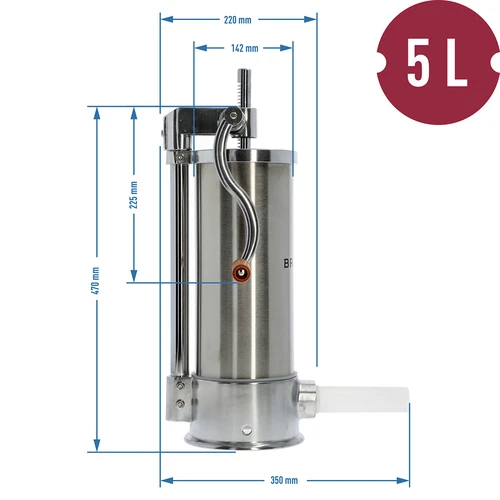 Vertikal korvstoppare 5 kg - 10