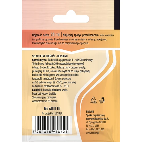 Vinjäst Bordeaux, 20 ml - 2