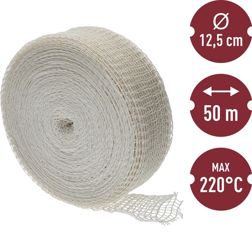 Vit charknät med måtten 12,5 cm x 50 m, med värmebeständighet upp till 220°C - 3