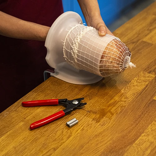 Vit charknät med måtten 12,5 cm x 50 m, med värmebeständighet upp till 220°C - 5