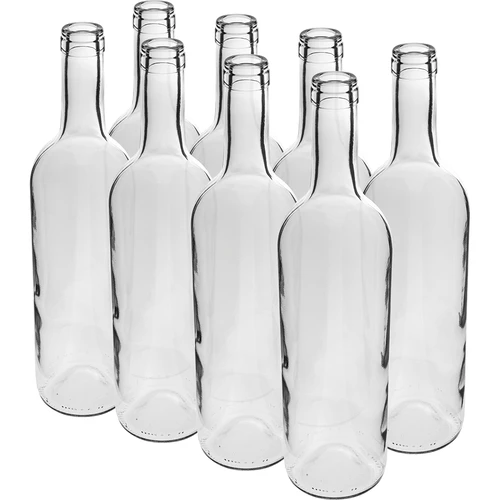 Vit flaska för vin 0,75 L - förpackning 8 st.