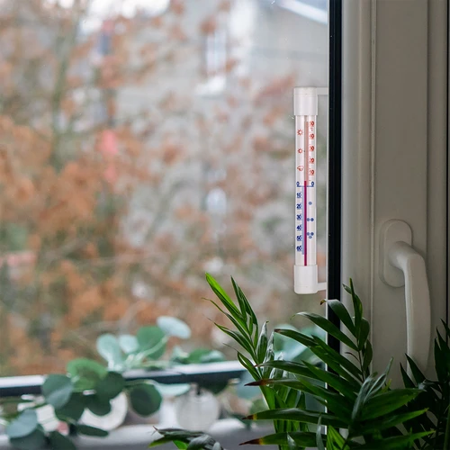 Vit utomhustermometer (-50°C till +50°C) 18cm - 7