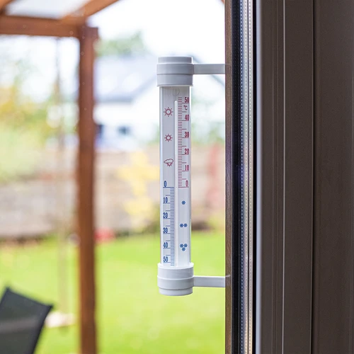 Vit utomhustermometer (-50°C till +50°C) 27cm - 2