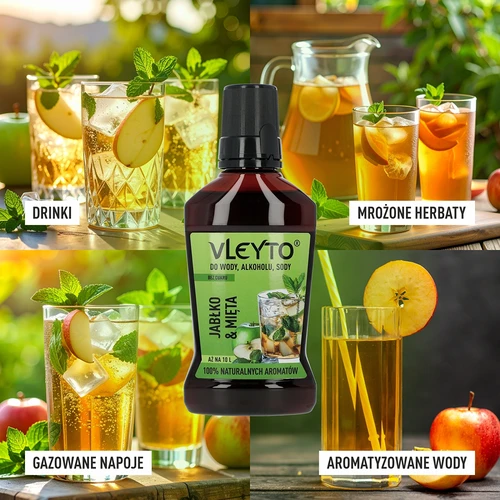 VLEYTO Mynta & Äpple – smakessens med naturliga aromer, 250 ml - 7