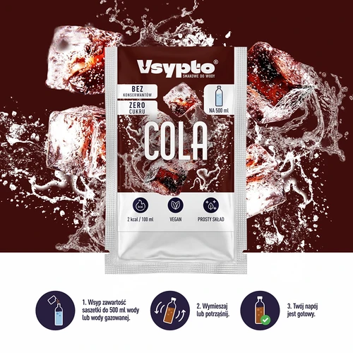 VSYPTO med colasmak – smakpulver till vatten, 3 g - 6