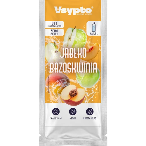 Vsypto med smak av äpple och persika, 9 g - 2