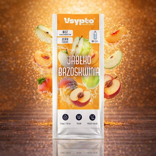Vsypto med smak av äpple och persika, 9 g - 5