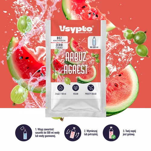 VSYPTO med smak av vattenmelon och krusbär, 3 g - 6