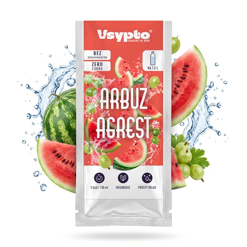 VSYPTO med smak av vattenmelon och krusbär, 9 g